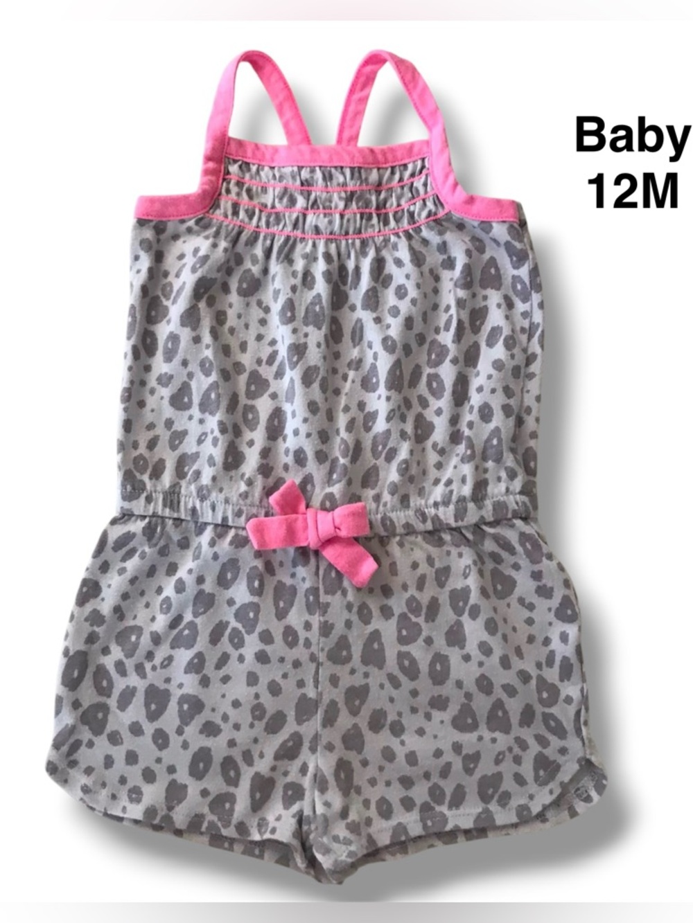 Circo Gray Baby Dress with Pink Accents size 12 months